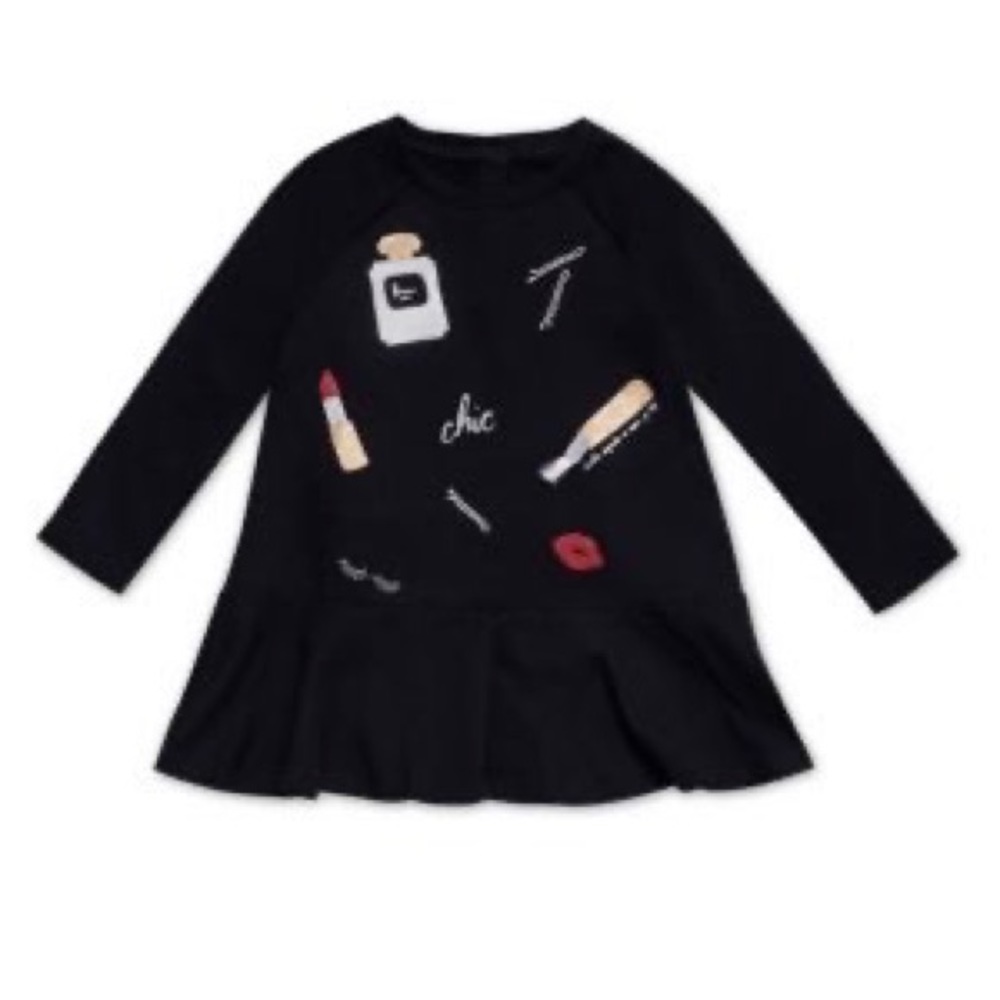 kate spade new york Girls' Drop-Waist Chic Terry Sweatshirt Dress